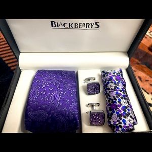 Blackberry Gift set - Tie, Cufflinks, Cravet